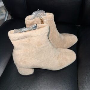 Suede Chunky Block High Heel